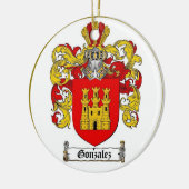 Gonzalez [Spanisch] Familienwappen * Keramik Ornament (Links)