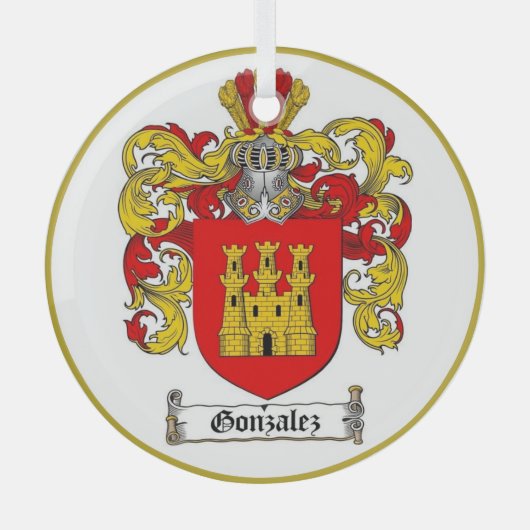 Gonzalez [Spanisch] Familienwappen * Ornament Aus Glas (Vorderseite)