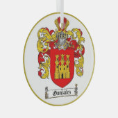 Gonzalez [Spanisch] Familienwappen * Ornament Aus Glas (Vorderseite Rechts)
