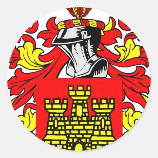 Gonzalez-Wappen Runder Aufkleber (Vorderseite)