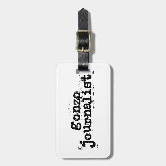 Gonzo Journalist Gepäckanhänger (Vorderseite vertikal)