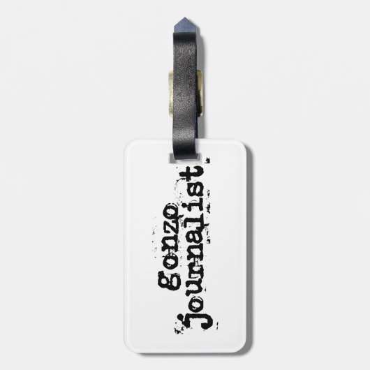 Gonzo Journalist Gepäckanhänger (Rückseite vertikal)