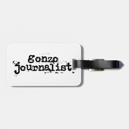 Gonzo Journalist Gepäckanhänger (Rückseite horizontal)