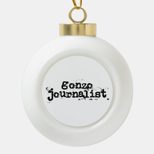 Gonzo Journalist Keramik Kugel-Ornament (Vorderseite)