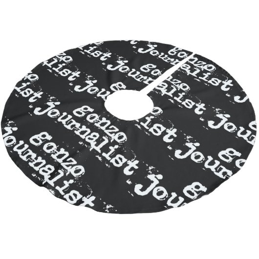 Gonzo Journalist Polyester Weihnachtsbaumdecke (Schrägansicht)