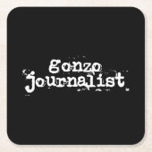 Gonzo Journalist Rechteckiger Pappuntersetzer (Vorderseite)