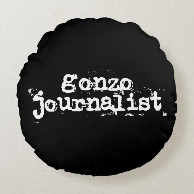 Gonzo Journalist Rundes Kissen (Vorderseite)