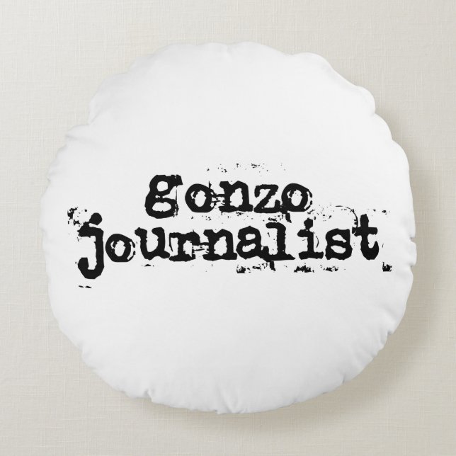 Gonzo Journalist Rundes Kissen (Vorderseite)