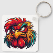"Goober Furious Rooster" doppelseitiges Aluminium  Schlüsselanhänger (Rückseite)