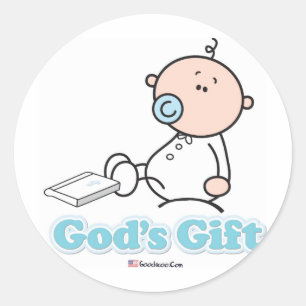 GoochiCoo - Gottes Geschenk Runder Aufkleber
