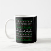 Good Afternoon - Funny Ugly Christmas Sweater Kaffeetasse (Links)