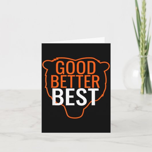 Good Better Bear Outline Motivation  Karte (Vorderseite)