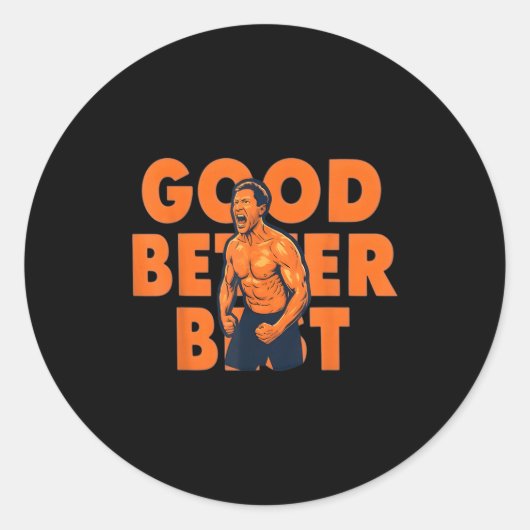 Good Better Ben Johnson Runder Aufkleber (Vorderseite)