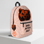 Good Better Best Never Let It Rest Bedruckter Rucksack