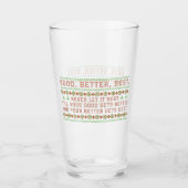 Good Better Best Never Let It Rest Christmas Quote Glas (Vorderseite)