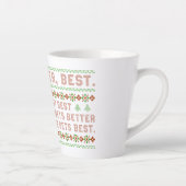 Good Better Best Never Let It Rest Christmas Quote Milchtasse (Rechts)