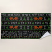 Good Better Best Never Let It Rest Christmas Quote Strandtuch (Vorderseite)