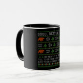 Good Better Best Never Let It Rest Christmas Quote Tasse (Vorderseite Links)