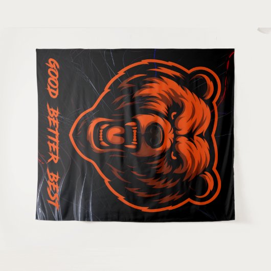 Good Better Best Never Let It Rest Wandteppich (Vorderseite (Horizontal))