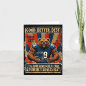 Good Better Never Let It Rest Funny Bear Karte (Vorderseite)