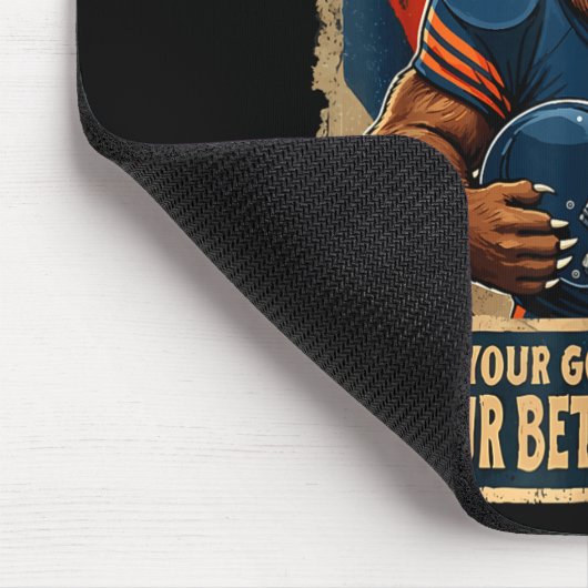 Good Better Never Let It Rest Funny Bear  Mousepad (Ecke)