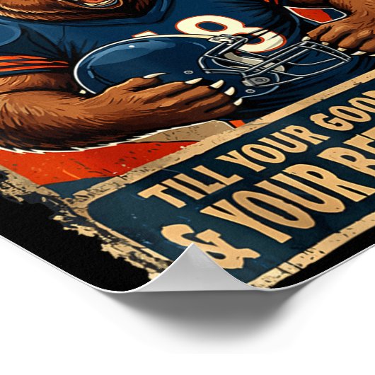 Good Better Never Let It Rest Funny Bear  Poster (Ecke)