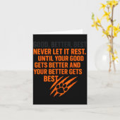 Good Better Never Let It Rest Motivational Mindset Karte (Gelbe Blume)