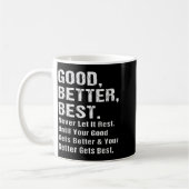 Good Better Never Let It Rest Motivational Quote G Kaffeetasse (Links)