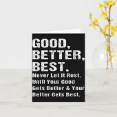 Good Better Never Let It Rest Motivational Quote G Karte (Gelbe Blume)