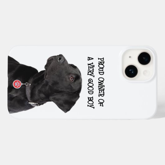 Good Boy Black Lab Case-Mate iPhone Hülle (Rückseite (Horizontal))