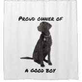 Good Boy Black Lab Duschvorhang (Vorderseite)