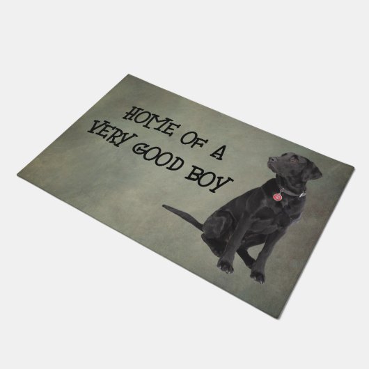 Good Boy Black Lab Fußmatte (Schrägansicht)