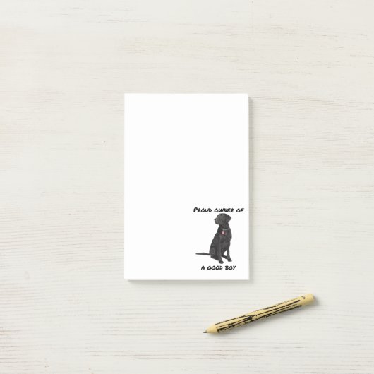 Good Boy Black Lab Post-it Klebezettel (Auf Schreibtisch)
