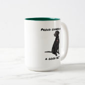 Good Boy Black Lab Zweifarbige Tasse (VorderseiteRechts)