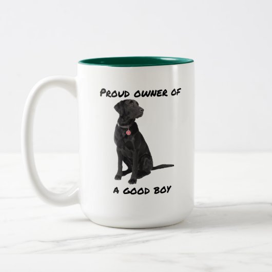Good Boy Black Lab Zweifarbige Tasse (Links)