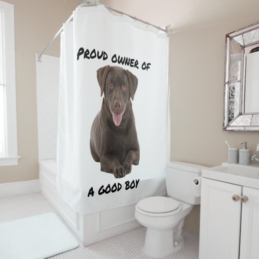 Good Boy Chocolate Labrador Duschvorhang (Beispiel)