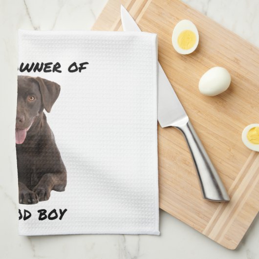 Good Boy Chocolate Labrador Geschirrtuch (Viertel Falte)