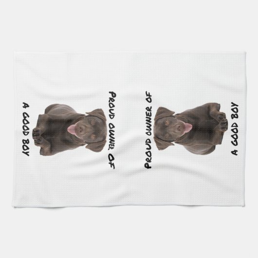 Good Boy Chocolate Labrador Geschirrtuch (Horizontal)