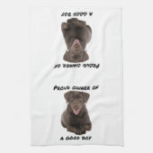 Good Boy Chocolate Labrador Geschirrtuch (Vertikal)