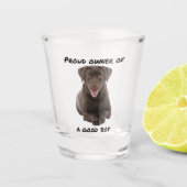Good Boy Chocolate Labrador Schnapsglas (Vorderseite)