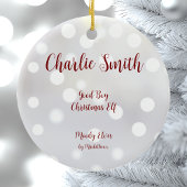 Good Boy Christmas Elf Keramik Ornament