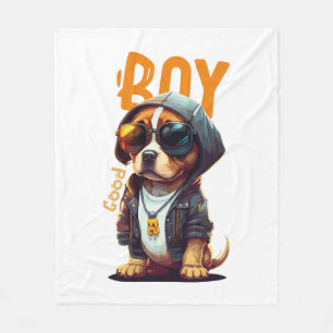 Good Boy Hund Niedlich Puppy Fleecedecke