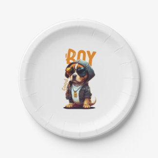 Good Boy Hund Niedlich Puppy Pappteller