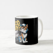 Good Boy Not Today Funny Cat Illustration  Kaffeetasse (VorderseiteRechts)