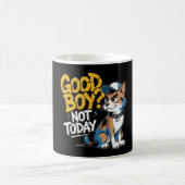 Good Boy Not Today Funny Cat Illustration  Kaffeetasse (Mittel)