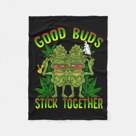 Good Buds Stick Together Couples Fleecedecke (Vorderseite)
