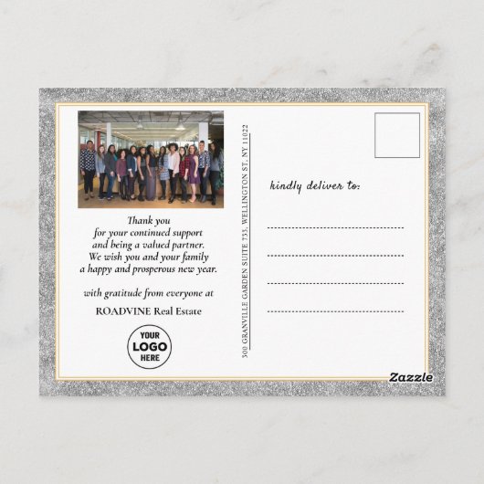 Good Bye 2022 Hello 2023 Business Festive Firework Postkarte (Rückseite)