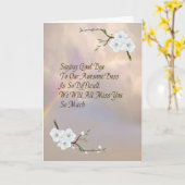 Good Bye Card for Awesome Boss Twilight Rainbow Karte (Gelbe Blume)