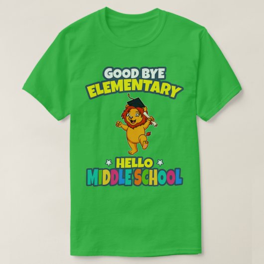 Good Bye Elementary Hello Middle School Graduation T-Shirt (Design vorne)