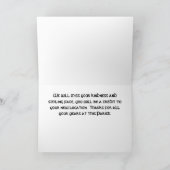 Good Bye Priest Card with Rosary and Book Karte (Innenseite)